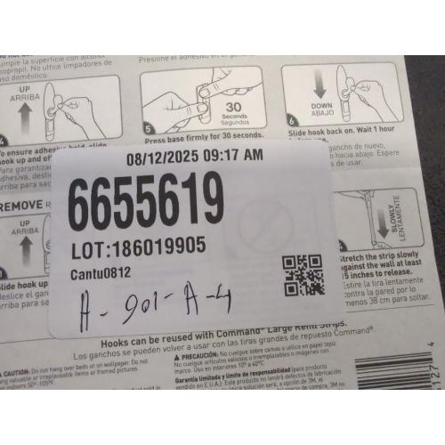 Forever Classic Large Metal Hooks, Brushed Nickel, Damage Free Decorating, 2 Hooks