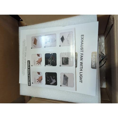 White Bathroom Exhaust Fan with Light - 110 CFM Ventilation, 1.0 Sones - Easy Installation, Energy Efficient, White Finish, Dimmable LED 3000K/4000K/5000K for Home Bath Office Hotel