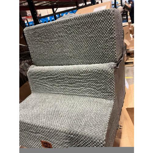 Dog Stairs for Small Dogs, 3-Step Non-Slip Pet Stairs for Couch Sofa and Chair, Dog Bed Stairs for Puppy, Older Cat,Grey,13.6 H