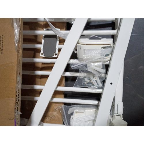 Ingenuity The Stairway  46W Series, 32-48 Wide, 32.5 Tall, Baby Gate for Stairs, Dog Gate Indoor with Door for Banister to Banister Installation - White Metal