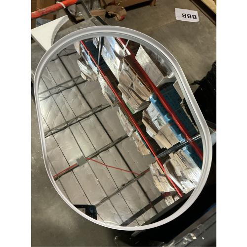 Oval Bathroom Mirror, 22x30 Inch White Oval Wall Mirror with Metal Deep Frame, Mirrors for Wall Decor, Vanity, Entryway, Living Room, Horizontally/Vertically