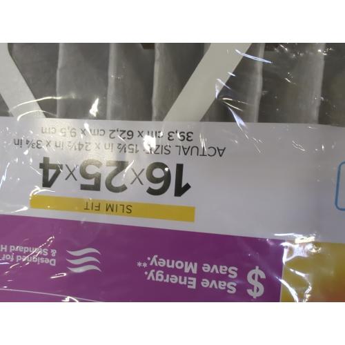 Filtrete 16-in W x 25-in L x 4-in MERV 12 1550 MPR Slim Allergen, Bacteria and Virus Electrostatic Pleated Air Filter