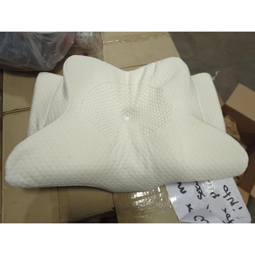 Cervical Neck Support Pillow for Side Sleepers, Orthopedic Contour Memory Foam Pillow for Neck Relief, Ergonomic Sleeping Pillow for Back and Stomach Sleepers, Cooling Pillow for Sleeping, White