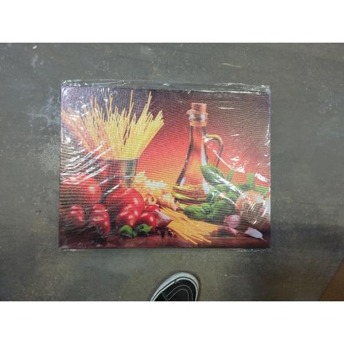 Kitchen Wall Decor Canvas Art, Colorful Ingredient Vegetable and Fruit Canvas Print for Dining Room Decor, Vintage Condiment Picture Kitchen Framed Painting for Restaurant Decor (18x24 Inches)