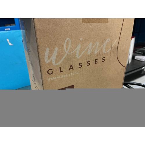 Gusto Nostro Stainless Steel Wine Glass - 18 oz - Cute, Unbreakable Wine Glasses for Travel, Camping and Pool - Fancy, Unique and Cool Portable Metal Wine Glass for Outdoor Events, Picnics (Set of 2)