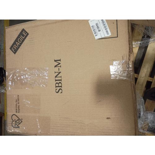 IRIS USA Medium Stackable Storage Bins Open Front, Heavy Duty Garage Organization, Gray 3Pack