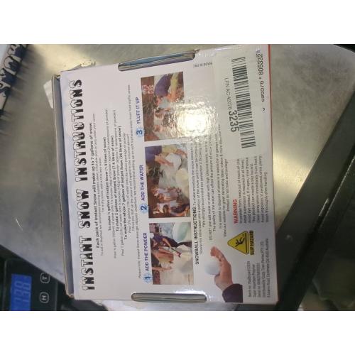 PARTY GOAT Instant Snow Powder for Sensory Play & Decor. 18oz Makes 7 Gallons of Fake Snow. Up to 400 Aritifical Snowballs. Outdoor & Indoor use. Just Add Water. Magic Fun for Kids