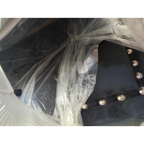 Mieya Velvet Upholstered Platform Queen Bed Frame with Button Tufted Wingback Headboard and Footboard Black