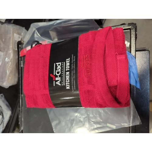 All-Clad Solid Kitchen Towels: Highly Absorbent, Super Soft Long Lasting - 100% Cotton, 17x30 Tea Towels for Cleaning & Drying Dishes, Pans, Glassware, or Countertops, (3-Pack), Chili