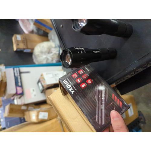 2 PCS USB Rechargeable Flashlights, 8381 High Lumens Lights, 3 Modes, Zoomable & Waterproof Super Bright Flash Light for Camping, Hiking, Emergency Hurricane(5.1 in)