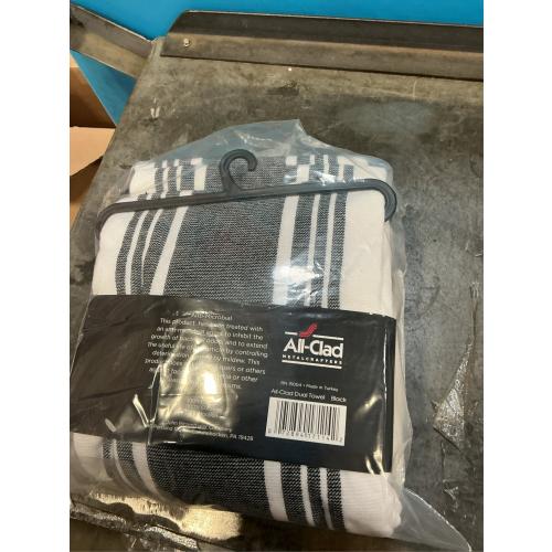 All-Clad Striped Dual Kitchen Towel in Black