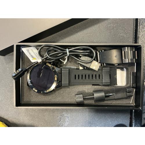 Smart Watch for Men Answer/Make Call for Android iPhone, 1.43 AMOLED HD Screen Mens Luxury Watch, 400mAh Heavy Duty Smartwatch Heart Rate Blood Oxygen Blood Pressure Sleep Monitor Pedometer, 2 Straps