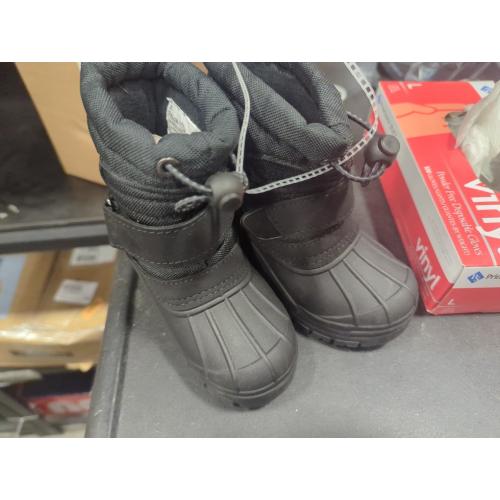 Size 6 Color Black Kids Snow Boots for Boys Girls Toddler Winter Outdoor Boots Waterproof