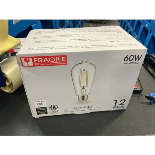 LED Edison Light Bulbs, 12Pcs Vintage 6 Watt, Equivalent 60W Incandescent Light Bulbs, E26 Medium Base Dimmable Decorative Antique Filament Light Bulbs with 90  CRI, Cool White 4000K