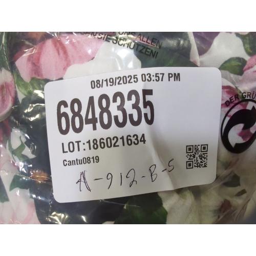 Women's XL Floral Printing Mini Dress Square Collar Sleeveless High Waist Ruffles Dresses