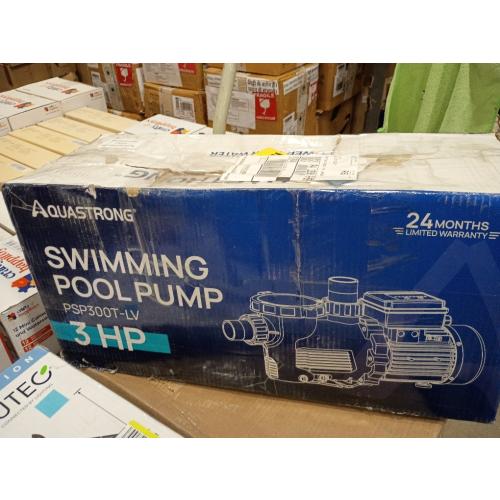 Aquastrong 3HP In/Above Ground Pool Pump, Single Speed, 115V, 9350GPH, High Flow, Powerful Self Primming Swimming Pool Pumps with Filter