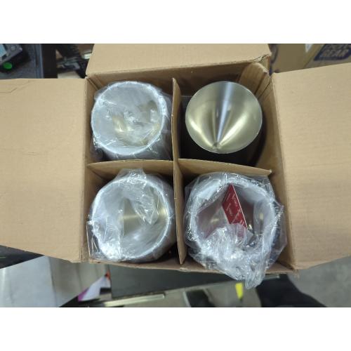 Gusto Nostro Stainless Steel Wine Glass - 18 oz - Unbreakable Black Wine Glasses for Travel, Camping and Pool - Fancy, Unique and Cool Portable Metal Wine Glass for Outdoor Events, Picnics (Set of 4)