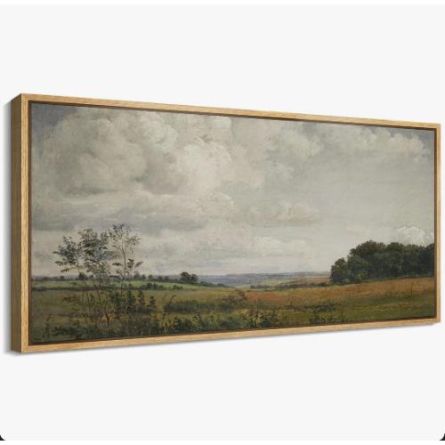 Rustic Countryside Landscape Clouds Classic French Country Farmhouse Bedroom Extra Large Wall Decor