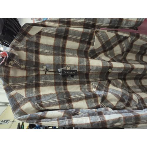 BlankNYC  Women Fall Flannel Plaid Shacket Jacket Oversized Button Down Long Shirt Jacket