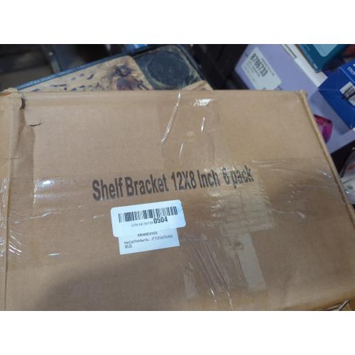 4 Pack Heavy Duty Floating Shelf Brackets, Black Metal L Wall Brackets, DIY Industrial Shelf Brackets - L 6 x H 4 x W 1.6 ( 1/5 Inch Thicked )