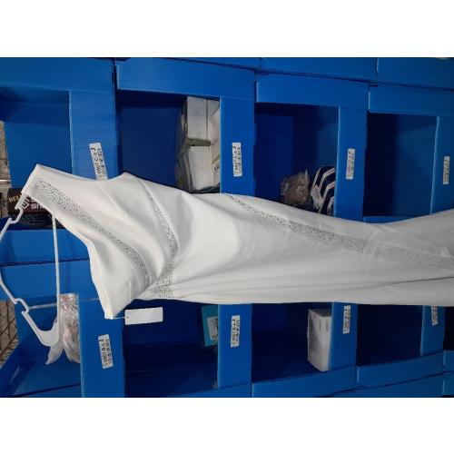 MTVOPN Women's One Shoulder Beaded Floor-Length Mermaid Satin Evening Dress size large