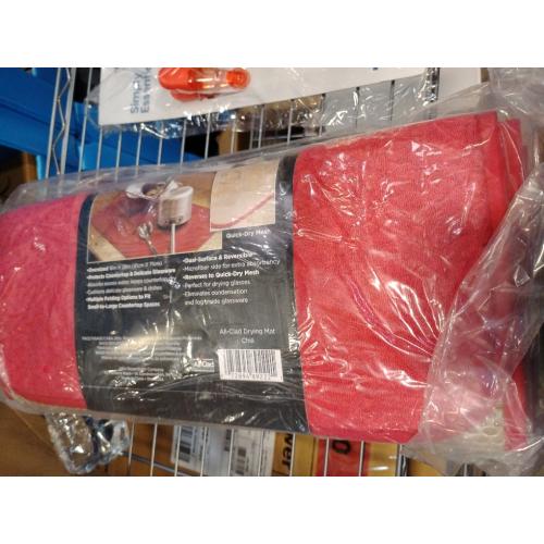 All-Clad Premium Reversible Dish Drying Mat for Kitchen: 16 x 28 Ultra-Absorbent, Long-Lasting, No Condensation, and Oversized for Large Pots and Pans - 3 Pack, Chili