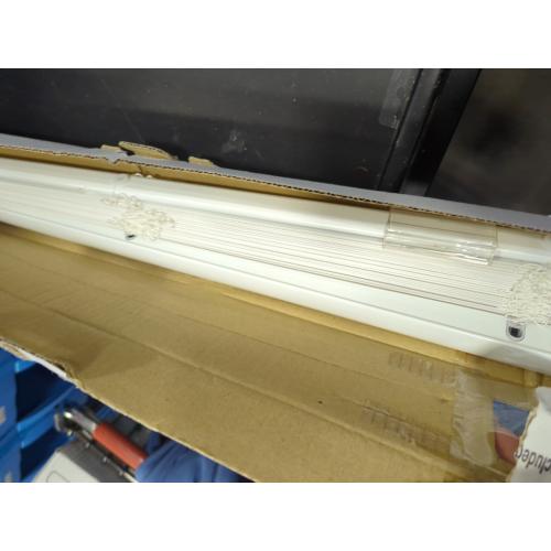 White Cordless Room Darkening Vinyl Mini Blinds with 1 in. Slats-35 in. W x 48 in. L (Actual Size 34.5 in. W x 48 in. L)