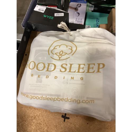 Good Sleep Bedding Cotton Sheets: 100% Long Staple Egyptian Cotton SPLIT KING LIGHTBLUE  BedSheets, 4 Piece Cotton Ivory Sheet Set, Fits Mattress Upto 16 Inches Deep Pocket