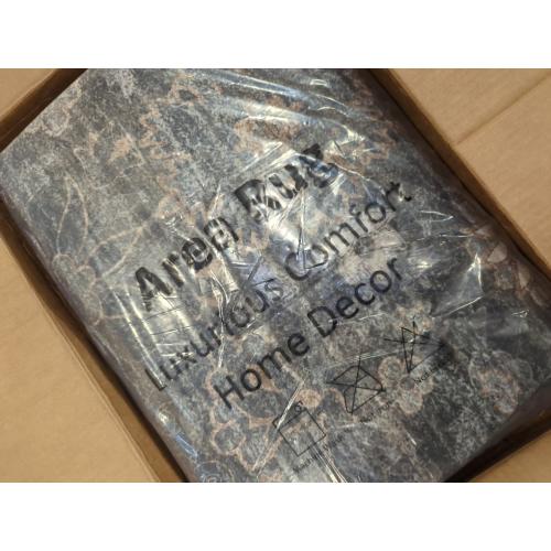 GarveeHome 10x13 Washable Vintage Living Room Area Rug: Vintage Machine Washable Area Rug for Living Room Indoor Large Non-Slip Bedroom Carpet Low Pile Stain Resistant Dining Room Carpet Blue&Brown