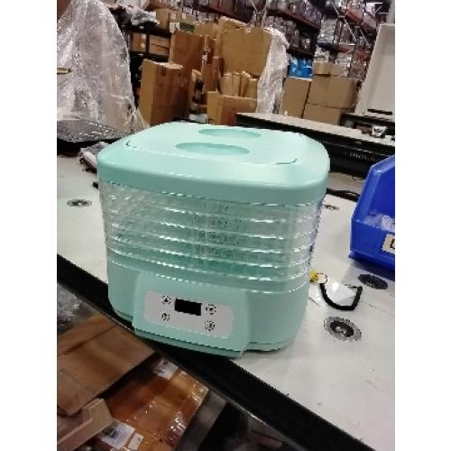 Blue Stainless Steel Food Dehydrator Machine | 360 Airflow, 6 Trays, Digital Timer & Temperature Control - Electric Food Preserver for Fruits, Veggies, Meats & Dog Treats