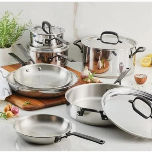KitchenAid 11-piece 5-ply Clad Stainless Steel Cookware Set