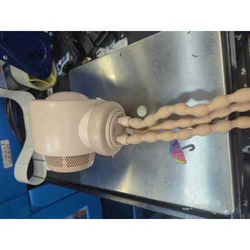 JISULIFE Stroller Fan Baby Large, Safe Bladeless for Crib, Desk, Portable Battery Rechargeable Cooling Fan with Air Turbo Tech, Night Light, Food-Grade Gift for Mom/Dad/Friend - Brown