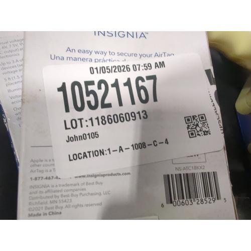 2 pack Insignia - Key Ring Case for Apple AirTag (2-Pack) - Black