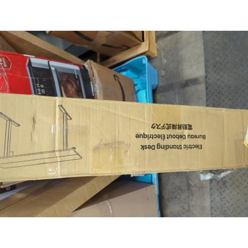 Electric Standing Desk Adjustable - 60x28 Inch Sit Stand Desk with 1 Inch Thick Tabletop, Double Beam Frame, 3 Memory Height Adjustment, Cable Management for Home Office