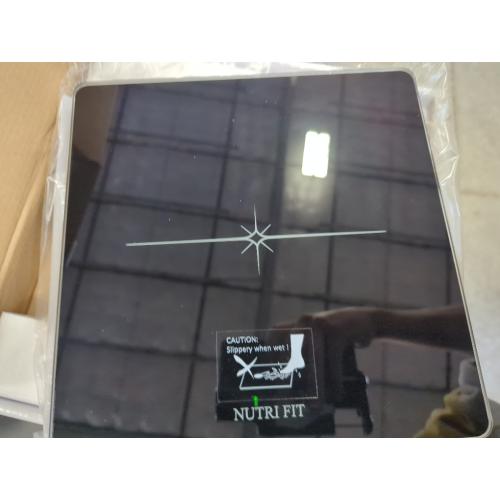 NUTRI FIT Digital Scale for Body Weight, Precision Bathroom Weighing Scale Step-On Technology High Capacity - 330 lb, LED Display with High Precision Measurements, Black