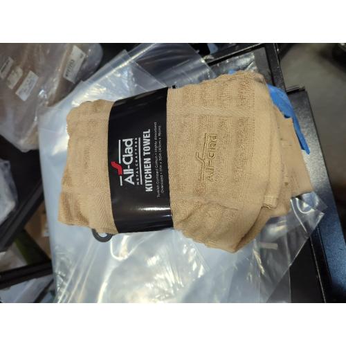 All-Clad Solid Kitchen Towels: Highly Absorbent, Super Soft Long Lasting - 100% Cotton, 17x30 Tea Towels for Cleaning & Drying Dishes, Pans, Glassware, or Countertops, (3-Pack), Cappuccino