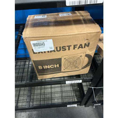 HG Power 8 Inch Exhaust Fan with Switch, Powerful Kitchen Exhaust Fan with Damper, Potable Window Exhaust Fans, Small Fume Extractor Ventilation Fan for Attic, Shop, Smoking Room, Garage