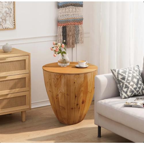 Vintage Style Bucket Shaped Coffee Table For Office, Dining Room And Living Room