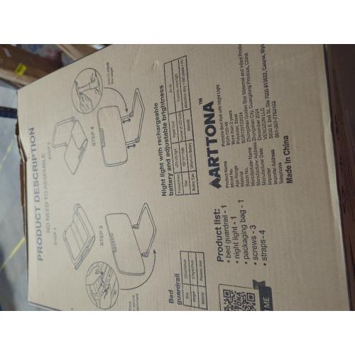 Toddler Bed Rail with Night Light - Foldable Bed Side Rails - Fits for Most Beds: Bed Rails for Full Size Bed, Queen Size Rails, Twin Rails - Portable Fence for Baby - 48 inch