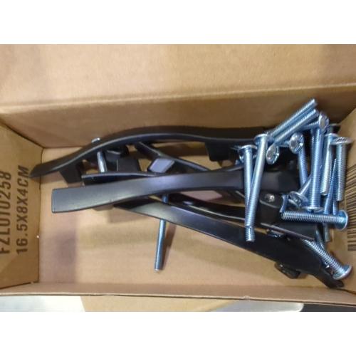 KNOBWELL 6 Pack 3 inch Black Cabinet Handles, Wave Style Black Handles for Cabinet and Cupboard, Dresser Drawer Pulls Matte Black, 3 inch Hole Center