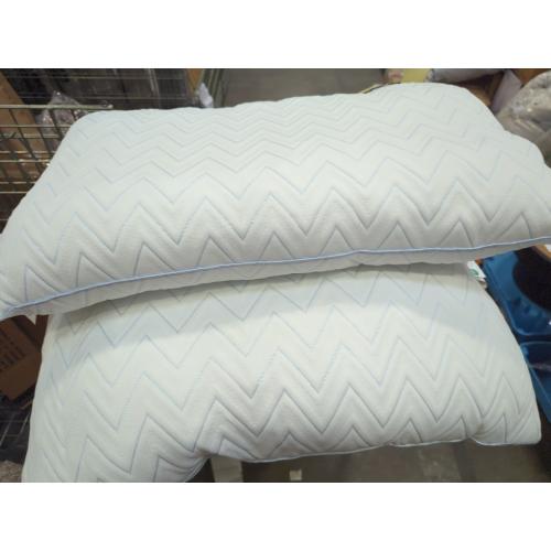 Cooling Pillows Queen Size Set of 2 - Luxury Hotel Collection Bed Pillows for Sleeping, Breathable Medium Firm Down Alternative Microfiber Filled Pillows for Back, Stomach Sleepers