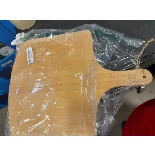 Outset Pizza Peel, Extra Large Bamboo Pizza Paddle, 18 x 14, Tan