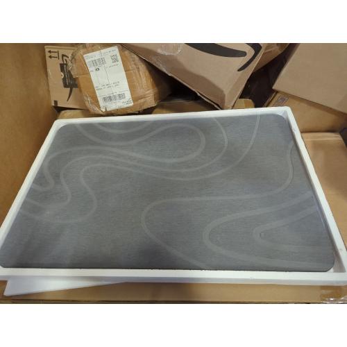 24 * 16 Grey Stone Bath Mat Diatomite Stone Mats for Bathroom Non-Slip Diatomaceous Earth Shower Mat Super Absorbent Bathroom Floor Mat Natural Easy to Clean(24 * 16 Grey)