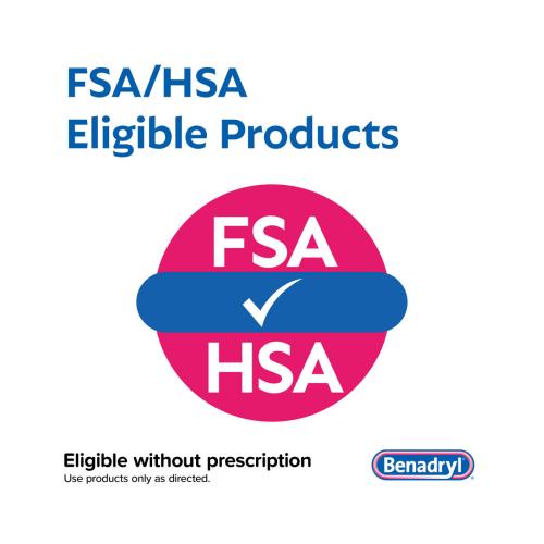 Benadryl Ultratabs Antihistamine Allergy Relief Medicine, Diphenhydramine HCl Tablets, 100 ct