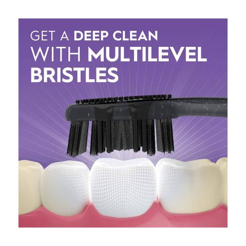Oral-B Advanced Whitening Charcoal Toothbrushes, Medium, 2 ct