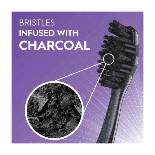 Oral-B Advanced Whitening Charcoal Toothbrushes, Medium, 2 ct