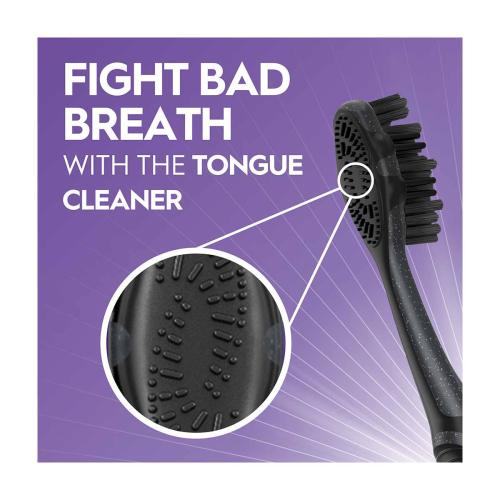 Oral-B Advanced Whitening Charcoal Toothbrushes, Medium, 2 ct