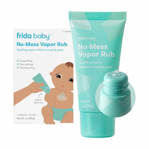 Frida Baby No-Mess Vapor Rub with Built-In Applicator, Eucalyptus   Lavender, 1 oz
