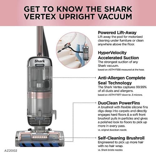 Shark® Vertex DuoClean® PowerFins Upright Vacuum Powered Lift-away® & Self-Cleaning Brushroll