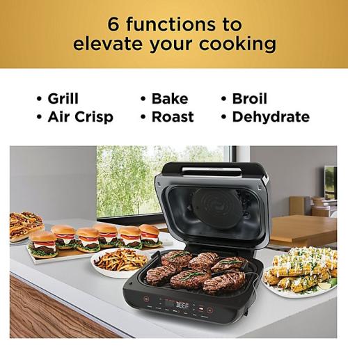 Ninja® Foodi™ Smart XL 6-in-1 Indoor Grill with 4-qt Air Fryer, Roast, Bake, Broil, Dehydrate